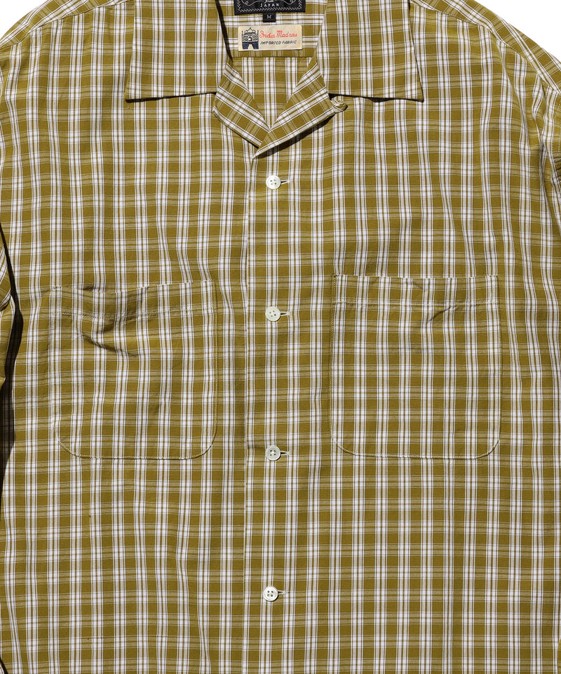 Open Collar 80/2 Madras Shirt