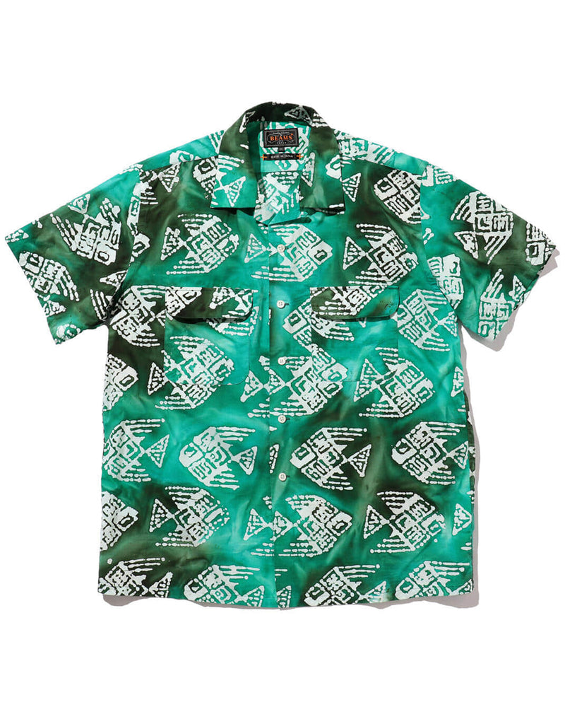 Open Collar Short Sleeve Shirt