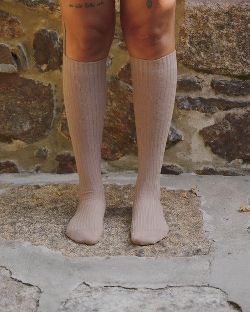Rib Knee Socks