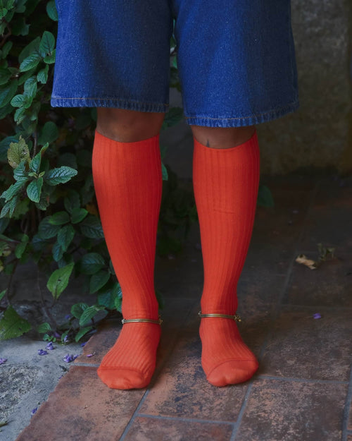 Rib Knee Socks