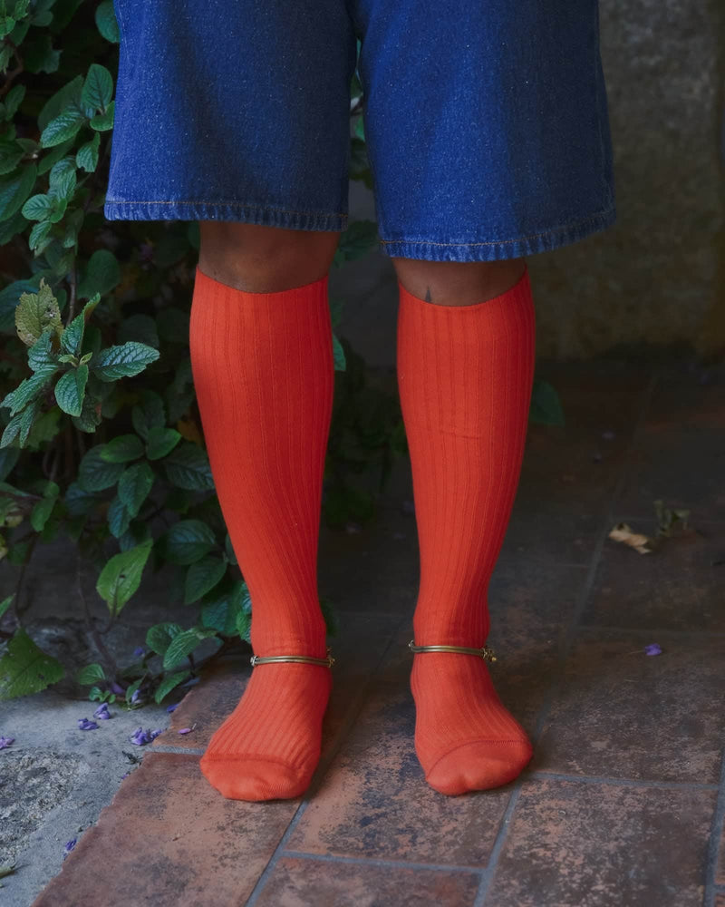 Rib Knee Socks