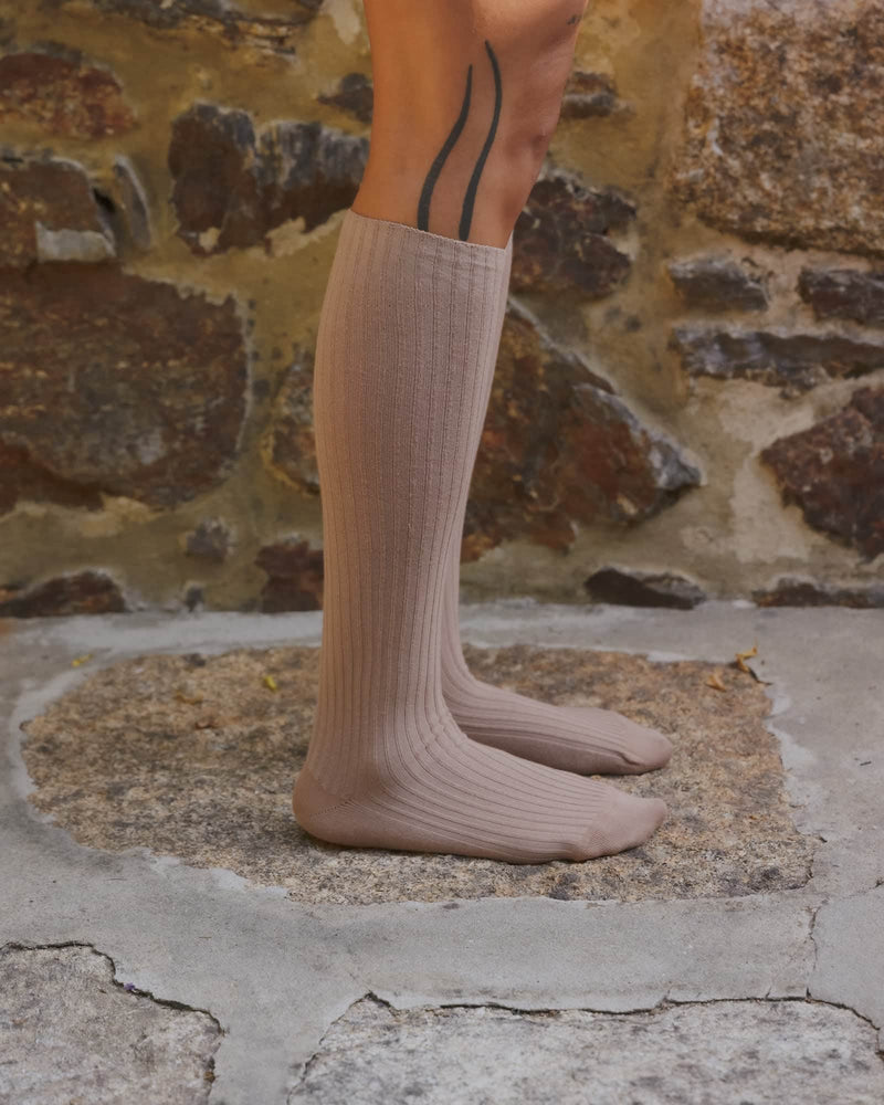 Rib Knee Socks