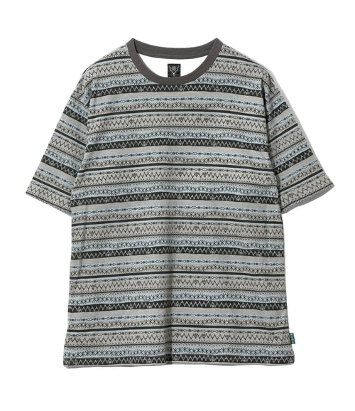 Stripe Jersey Short Sleeve Crew Neck Tee