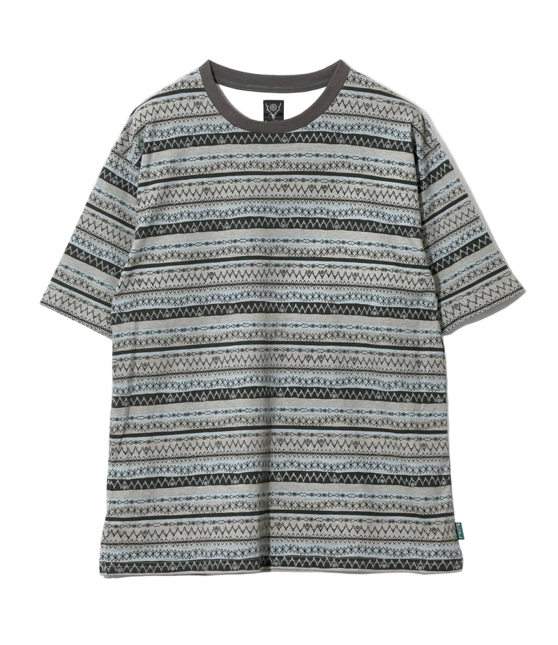Stripe Jersey Short Sleeve Crew Neck Tee
