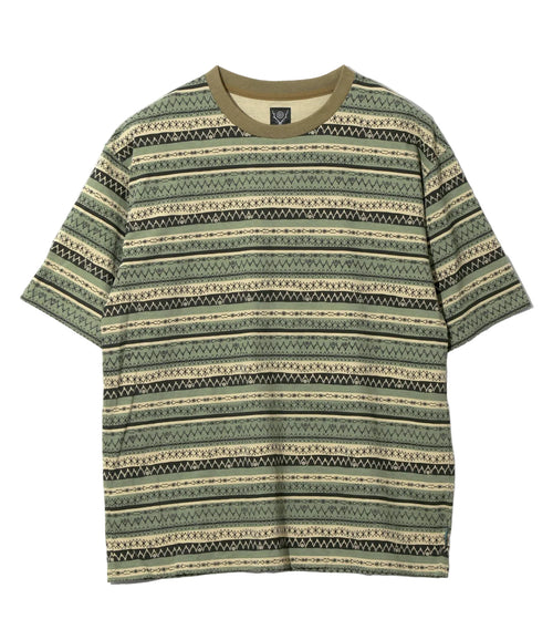 Stripe Jersey Short Sleeve Crew Neck Tee