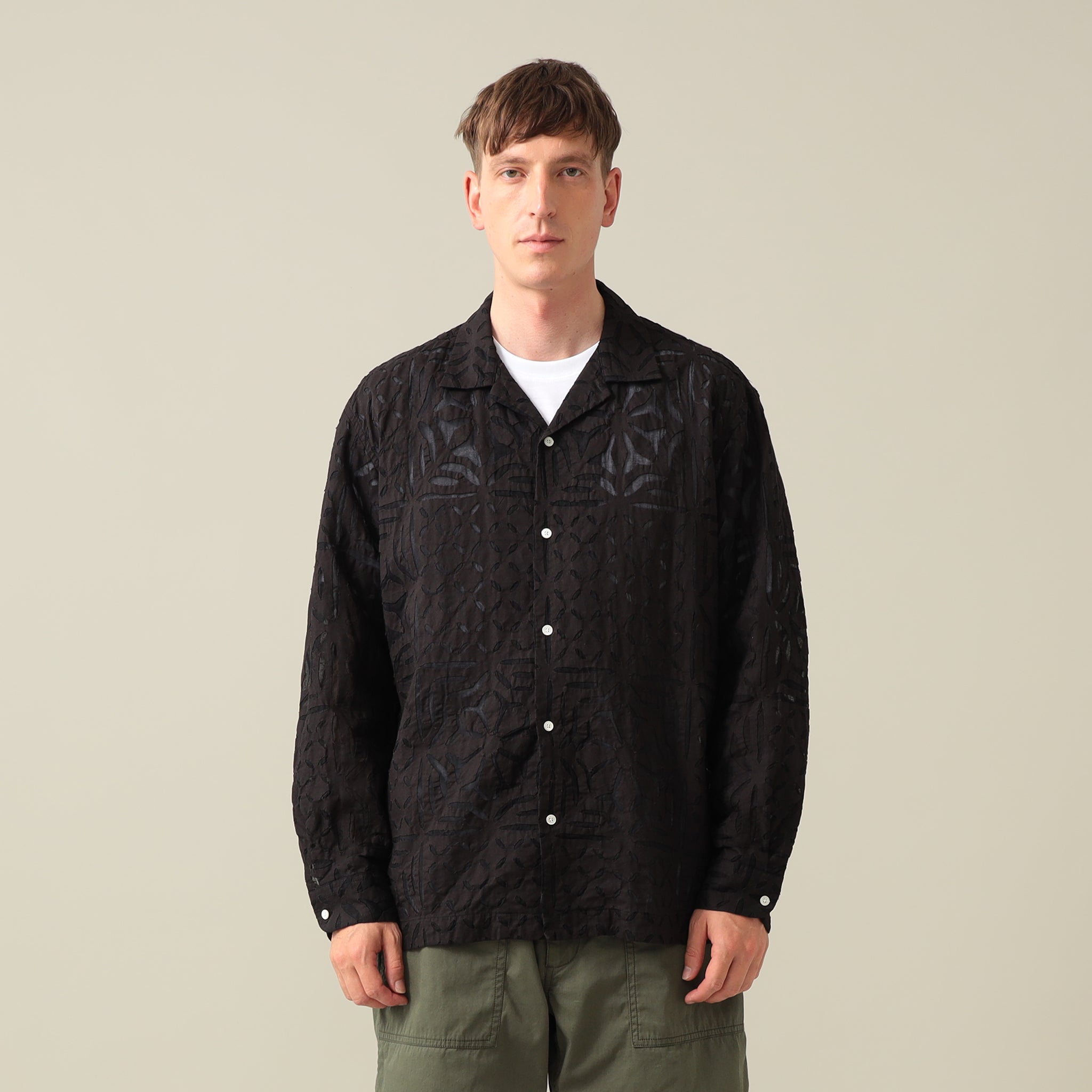 Vincent Long Sleeve Reverse Appliqué Shirt