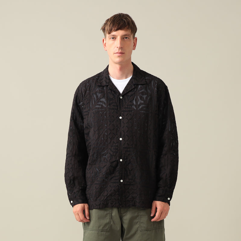 Vincent Long Sleeve Reverse Appliqué Shirt