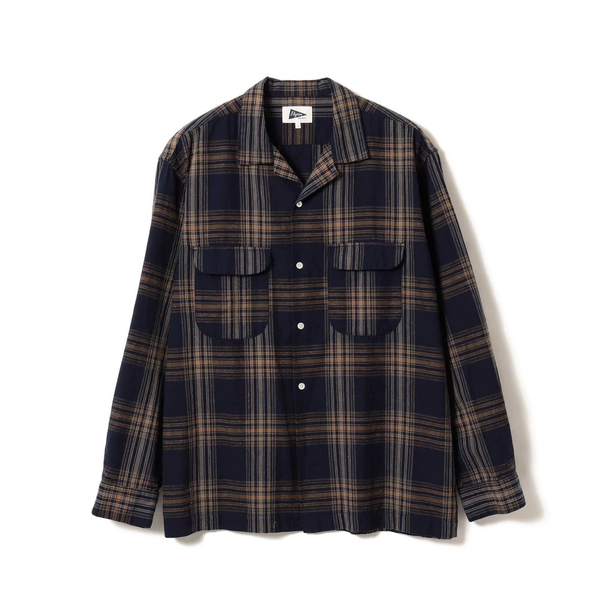 Vincent Nep Herringbone Plaid Shirt