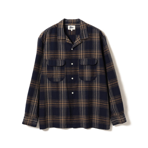 Vincent Nep Herringbone Plaid Shirt