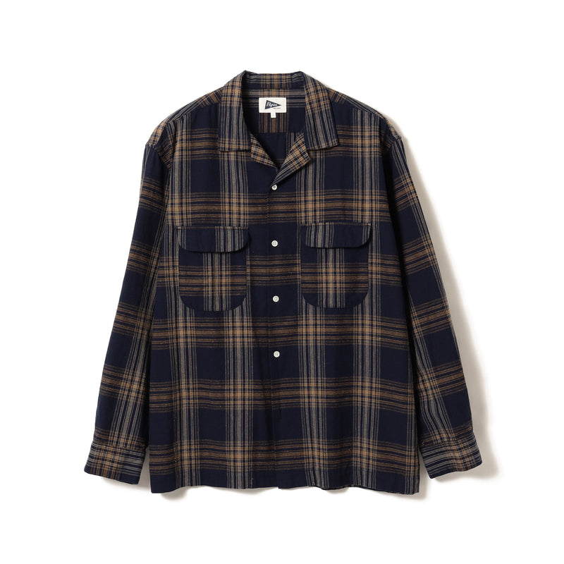 Vincent Nep Herringbone Plaid Shirt