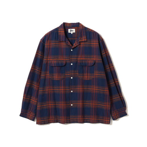 Vincent Nep Herringbone Plaid Shirt