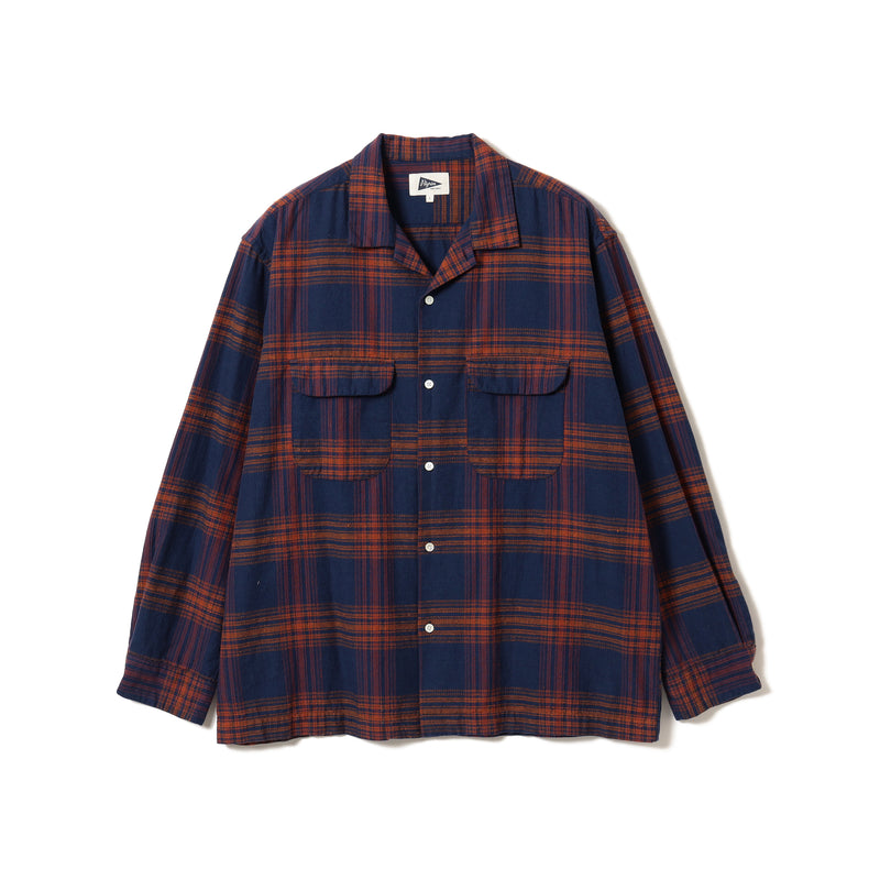 Vincent Nep Herringbone Plaid Shirt