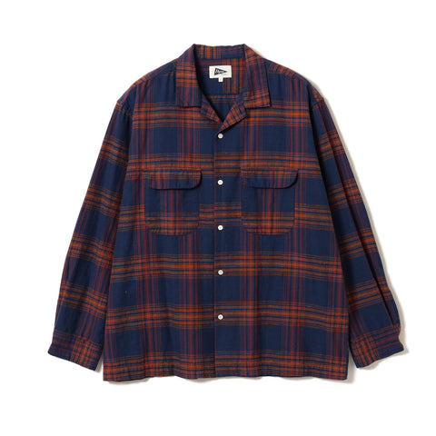 Vincent Nep Herringbone Plaid Shirt