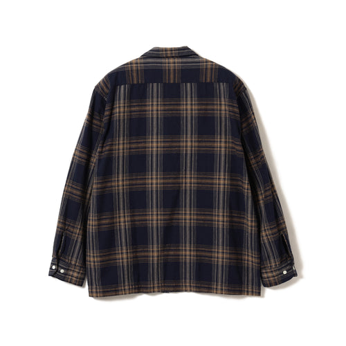 Vincent Nep Herringbone Plaid Shirt