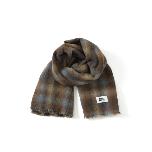 Wool Ombre Check Shawl