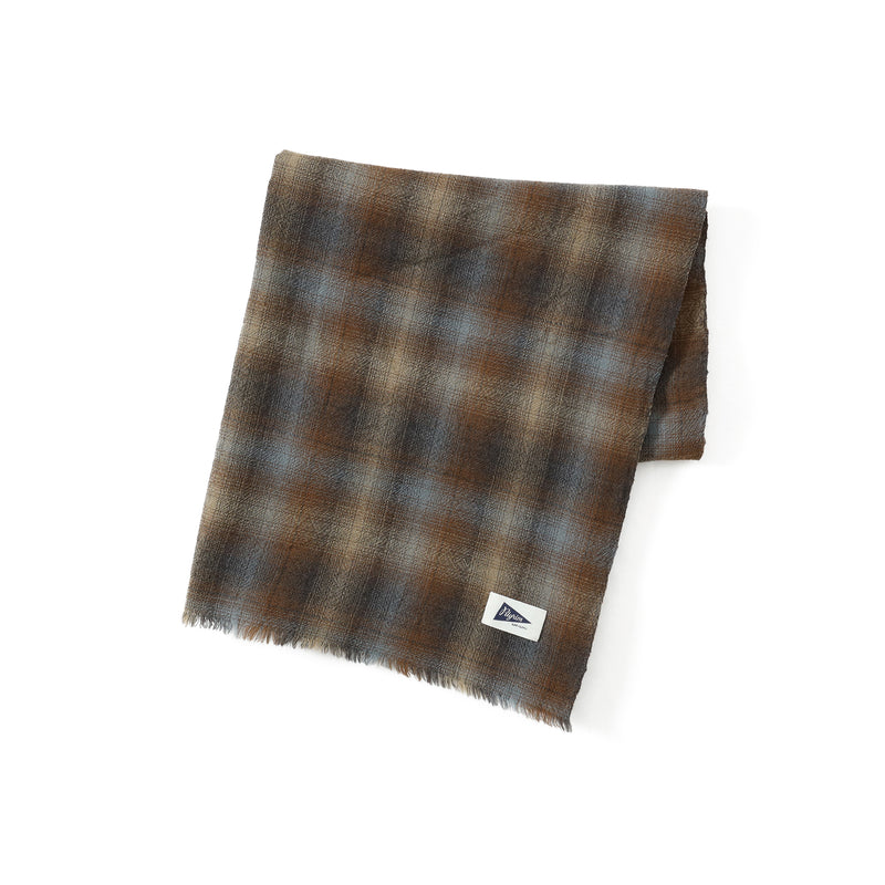 Wool Ombre Check Shawl