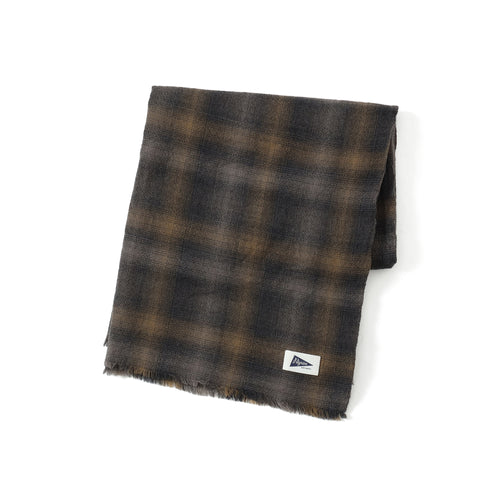 Wool Ombre Check Shawl