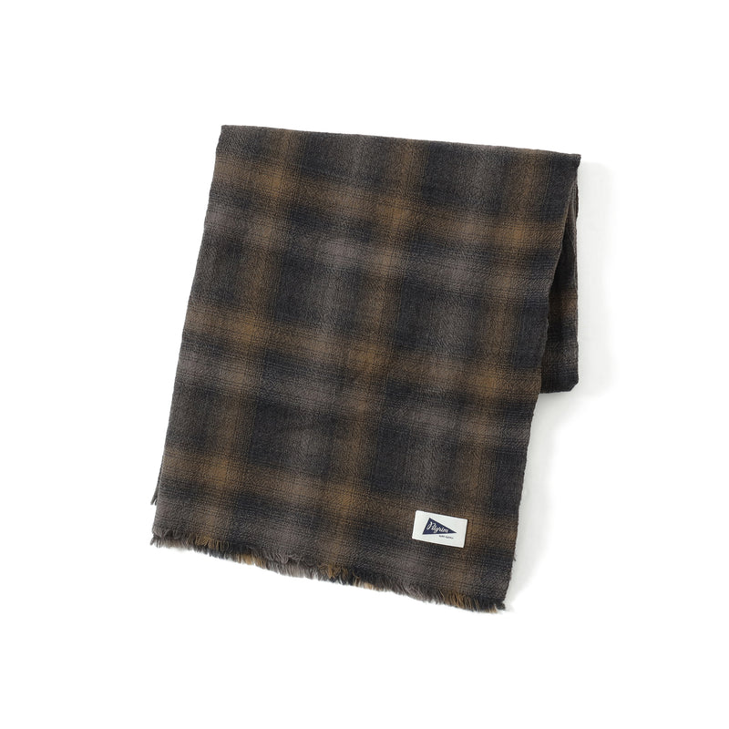 Wool Ombre Check Shawl