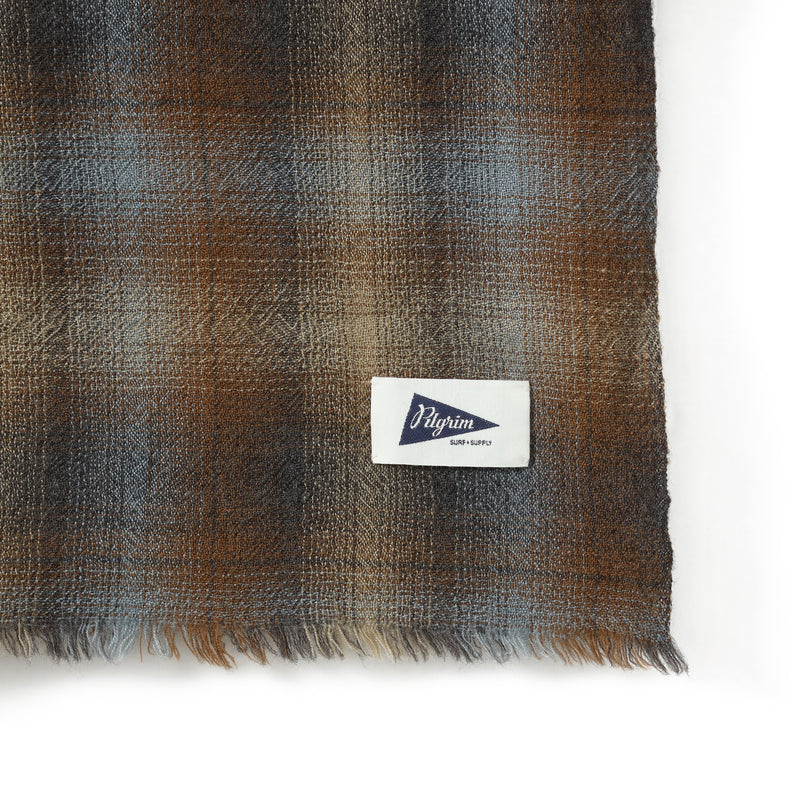Wool Ombre Check Shawl