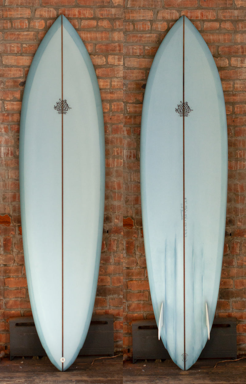 6'9" Round Pin Channel Botton Twin Fin