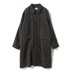 Cal Herringbone Balmacaan Coat