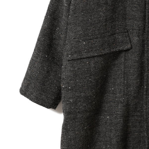 Cal Herringbone Balmacaan Coat