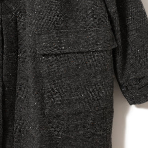 Cal Herringbone Balmacaan Coat